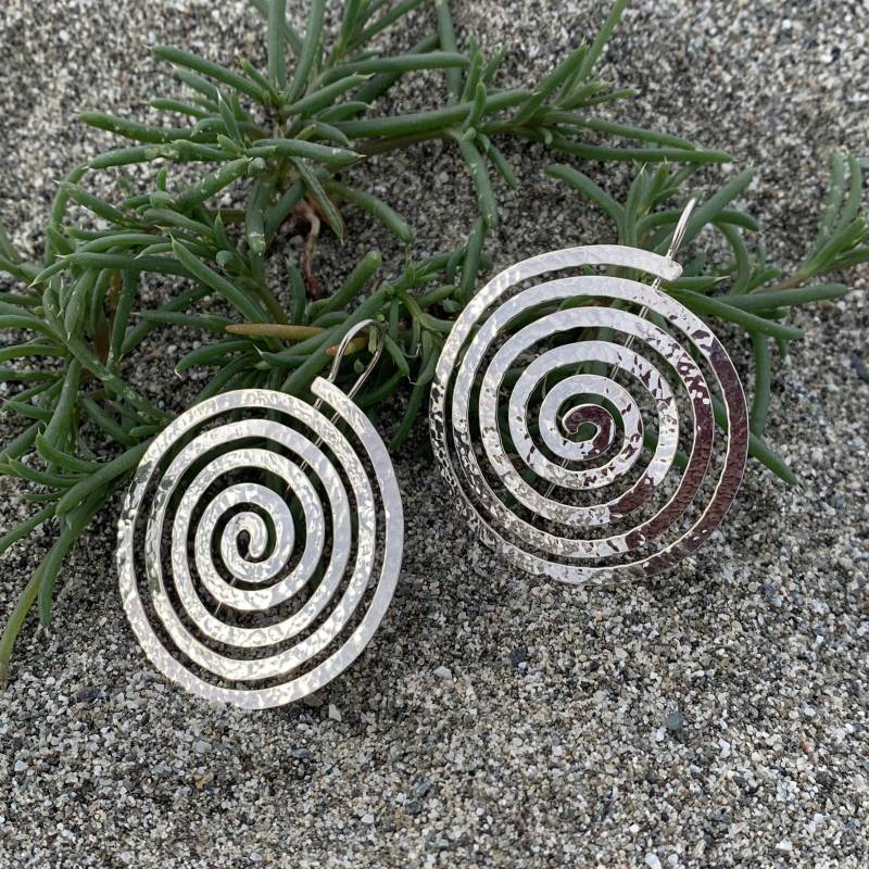 925 Silber Front Spiral Ohrringe 925 Silber Front Spiral Ohrringe von Naimagioielli