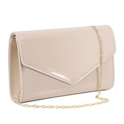 Naimo Clutch-Handtasche mit Glitzersteinen, für Hochzeit, Abendveranstaltung, Party, (Champagner01264), Einheitsgröße von Naimo