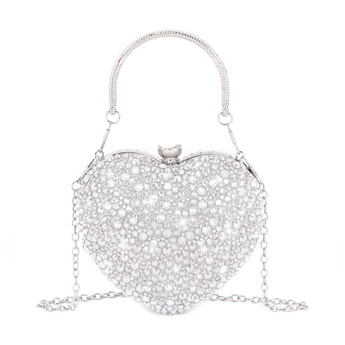 Naimo Damen Herz Tasche Strass Abendtasche Handtasche Clutch für Hochzeit Cocktail Party Naimo Damen Herz Tasche Strass Abendtasche Handtasche Clutch für Hochzeit Cocktail Party von Naimo