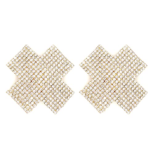 Naimo Damen Kreuzform Nippelabdeckung Glitzer Strass Brustwarzenabdeckung Selbstklebend Wiederverwendbare Nippel Cover Nippelpads Sexy Pasties Aufkleber Naimo Damen Kreuzform Nippelabdeckung Glitzer Strass Brustwarzenabdeckung Selbstklebend Wiederverwendbare Nippel Cover Nippelpads Sexy Pasties Aufkleber von Naimo
