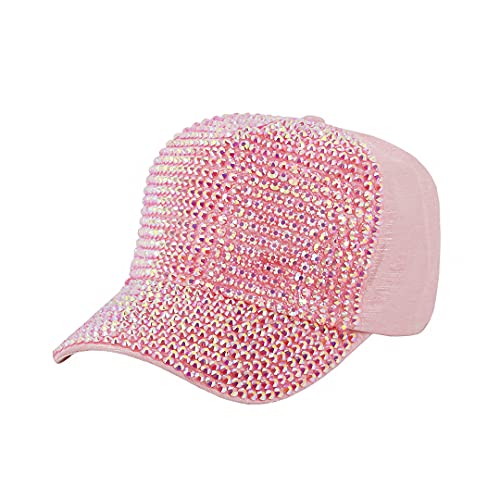 Naimo Damen Strass Baseball Cap Verstellbarer Baseballmütze Frauen Sparkle Diamant Basecap Sommer Kappe Sonnenhut von Naimo