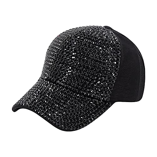 Naimo Damen Strass Baseball Cap Verstellbarer Baseballmütze Frauen Sparkle Diamant Basecap Sommer Kappe Sonnenhut von Naimo