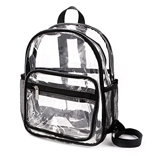 Naimo Damen Transparent Rucksack Strapazierfähige PVC Klarer Rucksack Wasserdicht Schulrucksack Durchsichtig Rucksack für Frauen Mädchen von Naimo