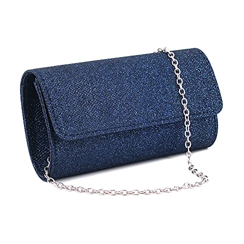 Naimo Kleine Clutch-Tasche mit abnehmbarer Kette, saphirblau, Einheitsgröße von Naimo