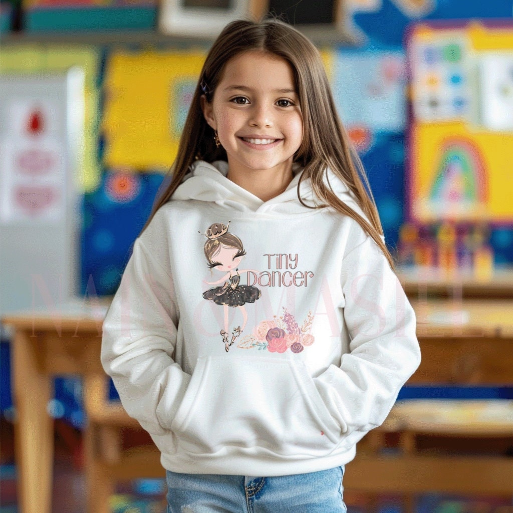 Ballerina Hoodie Kinder Ballett Tänzerin Kleinkind Mädchen Geschenke, Outfit, Tanz Geschenk, Pullover Sweatshirt Tiny Tänzer Geschenk von NainandMasiel