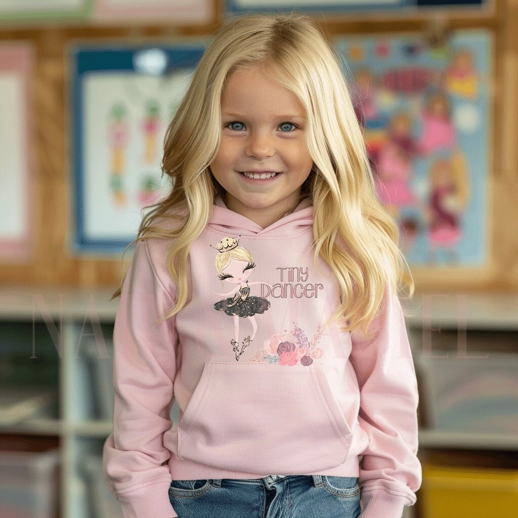 Blonde Ballerina Hoodie Kinder Ballett Kleinkind Tanz, Outfit, Tanz Geschenk, Pullover Sweatshirt Tänzer Geschenk Kleine Tänzerin von NainandMasiel