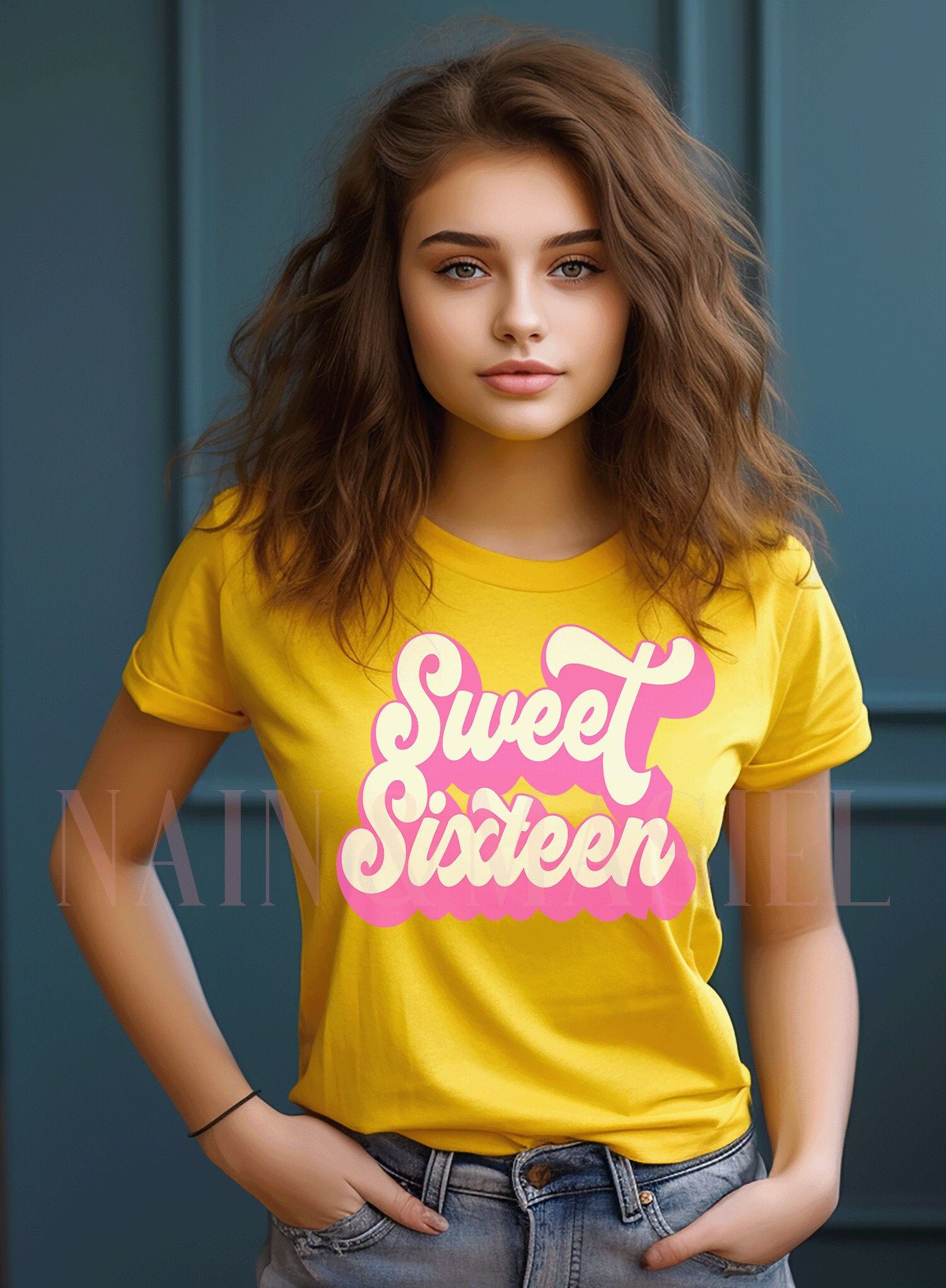 Sweet Sixteen Shirt, 16 Geburtstag Groovy Hot Pink Geburtstagskind, Geschenk, Sechzehn Geburtstag, Mädchen, Geburtstagsparty von NainandMasiel