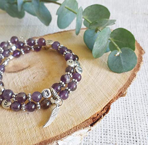 Stillarmband Amethyst – zur Erinnerung der letzten Stillzeit oder der letzten Flasche – Modell Puspita von Naïris bijoux