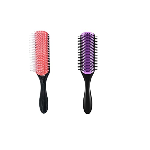 2 Stück Haarbürste, 9-reihige Kissenbürste, Haarstyling-Bürste für Frauen, Styling, Entwirren, Formen, Glätten, Föhnen, Trennen, zum Trennen, Definieren von Locken, Föhnen 2 Stück Haarbürste, 9-reihige Kissenbürste, Haarstyling-Bürste für Frauen, Styling, Entwirren, Formen, Glätten, Föhnen, Trennen, zum Trennen, Definieren von Locken, Föhnen von Naisfei