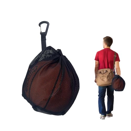 Naisfei Ballsack,Ballsack mit Kordelzug Schnallenclip, Ballnetz 1 Ball Basketball Tasche, Rucksack Tragbare Ballnetz, Basketball Bag Ball Netztasche Balltasche,Netztaschen für Kinder und Erwachsene Naisfei Ballsack,Ballsack mit Kordelzug Schnallenclip, Ballnetz 1 Ball Basketball Tasche, Rucksack Tragbare Ballnetz, Basketball Bag Ball Netztasche Balltasche,Netztaschen für Kinder und Erwachsene von Naisfei