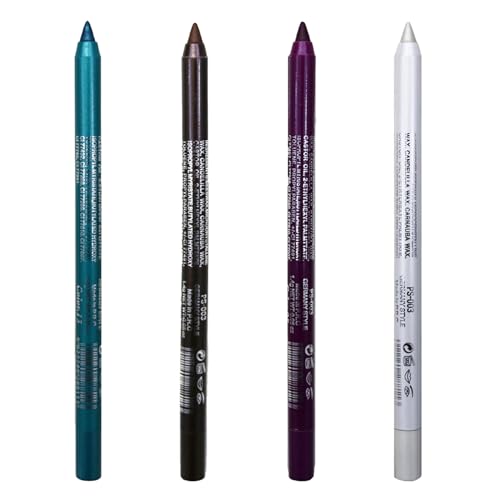 4pcs Glitter Eyeliner, Eyeliner Bleistift 4 Farben Smudge-Sof Pearl Langletzte Glitzer Eyeliner 8.5g wasserdichte Make-up Eyeliner Lidschattenstift, Style 3 von Naisicatar