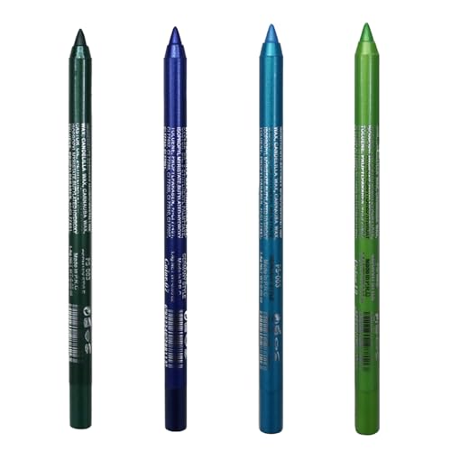 4pcs Glitzer Eyeliner, Eyeliner Bleistift 4 Farben schmudgedichte Perle langlebiger Glitzer Eyeliner 8.5g wasserdichte Make-up Eyeliner Lidschattenstift, Stil 2 von Naisicatar