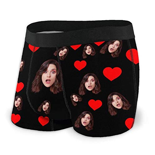 Benutzerdefinierte Unterwäsche Anpassen Boxer Briefs Personalisierte Unterhose Personalisiert Boxershorts mit Foto Gesicht Male Retroshorts für Herren Weihnachten Valentinstag Geburtstag Geschenk L von Naispanda