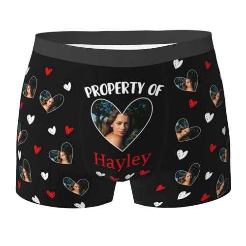 Benutzerdefinierte Unterwäsche Anpassen Boxer Briefs Personalisierte Unterhose Personalisiert Boxershorts mit Foto Gesicht Male Retroshorts für Herren Weihnachten Valentinstag Geburtstag Geschenk von Naispanda