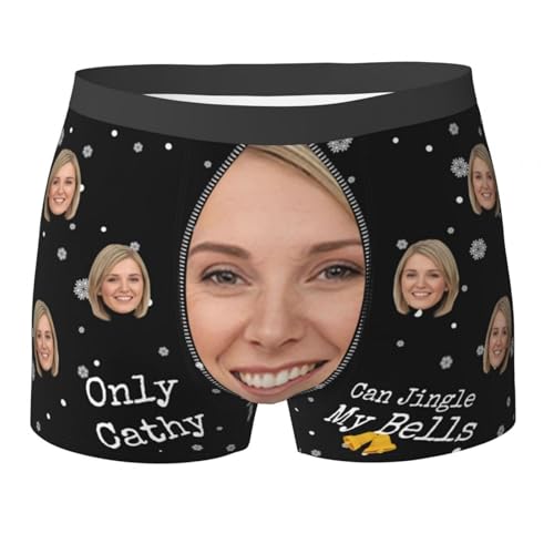 Benutzerdefinierte Unterwäsche Anpassen Boxer Briefs Personalisierte Unterhose Personalisiert Boxershorts mit Foto Gesicht Male Retroshorts für Herren Weihnachten Valentinstag Geburtstag Geschenk von Naispanda