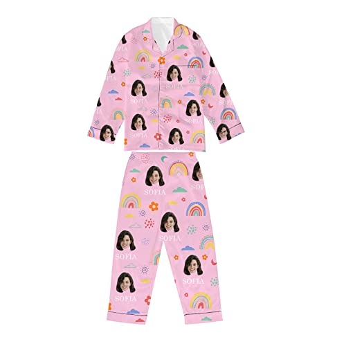 Naispanda Benutzerdefinierte Pyjama-Set mit Foto für Frauen,Muttertagsgeschenk für Mama, Erntedankfest Geburtstag Geschenk Mutter von Naispanda