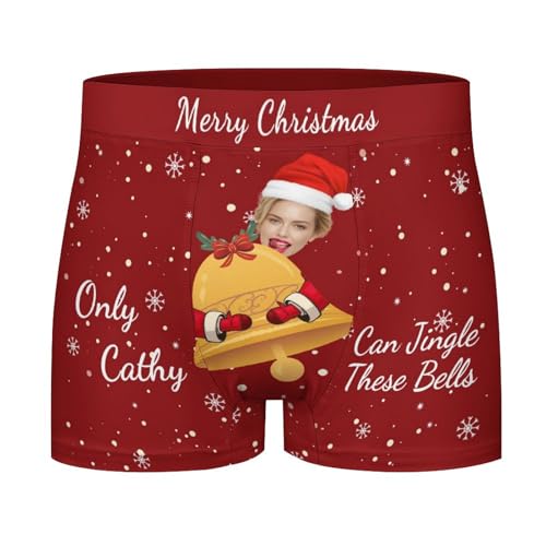 Naispanda Personalisierte Boxershorts mit Dem Gesicht der Ehefrau Personalisierte Bedruckte Unterwäsche Boxershorts mit Personalisiertem Gesicht Geschenke für Weihnachten von Naispanda