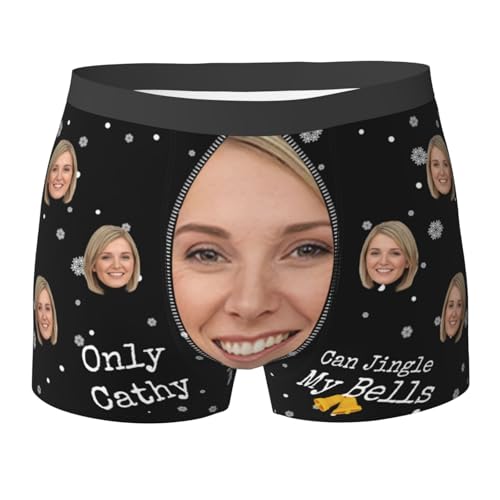 Naispanda Personalisierte Boxershorts mit Dem Gesicht der Ehefrau Personalisierte Bedruckte Unterwäsche Boxershorts mit Personalisiertem Gesicht Geschenke für Weihnachten von Naispanda