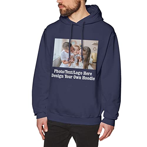Naispanda Personalisierte Herren Hoodie, Entwerfen Sie Ihr eigenes Personalisiertes Kapuzen Sport Sweatshirt Logo Bild Foto oder Text Hinzufügen, Benutzerdefiniert Herren Hoodies, Team-Sweatshirts von Naispanda