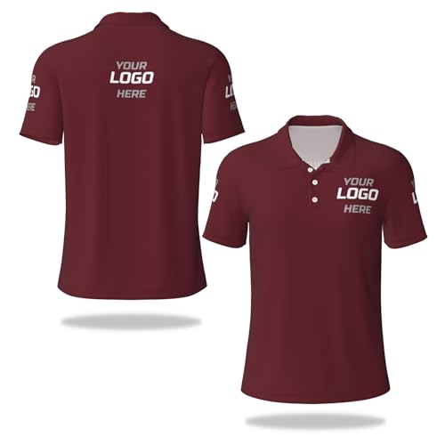 Naispanda Personalisierte Polo-Shirt für Männer Frauen Benutzerdefinierte Logo Golf-Shirts mit Logo Text Bild Personalisierte Arbeitskleidung Tshirt Maßgeschneiderte Arbeitskleidung Uniform S-4XL von Naispanda