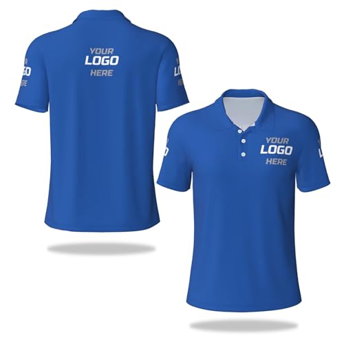 Naispanda Personalisierte Polo-Shirt für Männer Frauen Benutzerdefinierte Logo Golf-Shirts mit Logo Text Bild Personalisierte Arbeitskleidung Tshirt Maßgeschneiderte Arbeitskleidung Uniform S-4XL von Naispanda