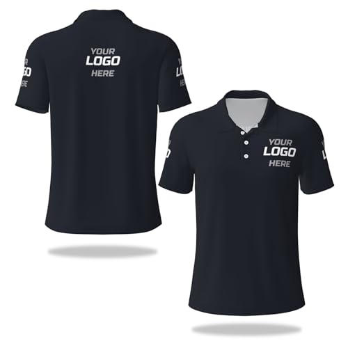 Naispanda Personalisierte Polo-Shirt für Männer Frauen Benutzerdefinierte Logo Golf-Shirts mit Logo Text Bild Personalisierte Arbeitskleidung Tshirt Maßgeschneiderte Arbeitskleidung Uniform S-4XL von Naispanda