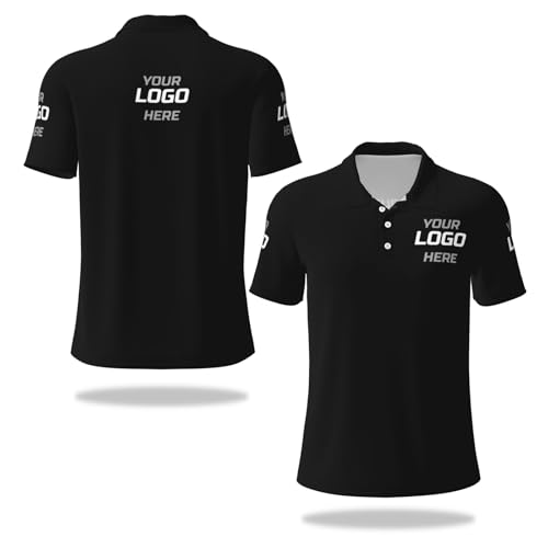 Naispanda Personalisierte Polo-Shirt für Männer Frauen Benutzerdefinierte Logo Golf-Shirts mit Logo Text Bild Personalisierte Arbeitskleidung Tshirt Maßgeschneiderte Arbeitskleidung Uniform S-4XL von Naispanda