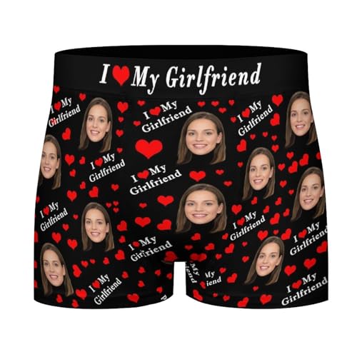 Naispanda Personalisierte Unterhose Männer Boxershorts Unterhose Mit Gesicht Foto Bedrucken lustig für Herren Weihnachten Valentinstag Geburtstag Geschenk, 4XL von Naispanda