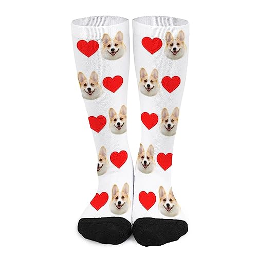 Naispanda Socken Personalisiert Foto, DIY Lustige Socken mit jedem Foto, Socken Individuell, Geschenk für Freuen, Herren, Freundin, Mutter, Schwester Unisex von Naispanda