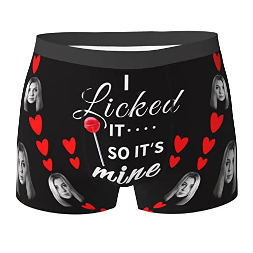 Personalisierte Boxershorts mit Foto, Individuelle Unterwäsche mit Gesichtsnamen, Boxershorts für Männer, Personalisiert Herren-Unterhose für Freund Ehemann Jahrestag Valentinstag Weihnachts Geschenk von Naispanda