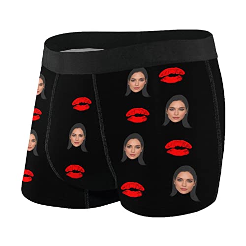 Personalisierte Boxershorts mit lustigem Gesicht für Männer, benutzerdefinierte Shorts, Unterhose mit Gesicht der Ehefrau, Freundin, Boxershorts, Valentinstag, Geburtstagsgeschenk für Ehemann, Freund von Naispanda