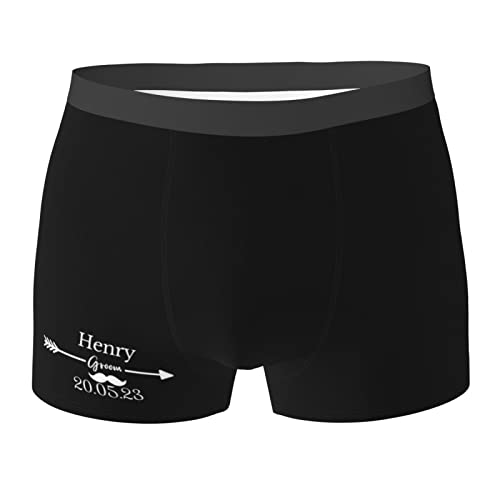 Personalisierte Bräutigam Boxershorts, Personalisierte Boxershorts mit Namenstext, Personalisierte Trauzeugen Unterwäsche für Trauzeugen, Benutzerdefinierte Lustige Herren Unterhosen für die Hochzeit von Naispanda