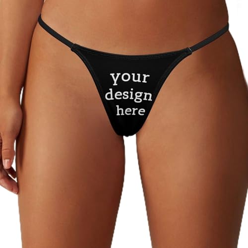 Personalisierte Unterhosen Damen, Personalisierter Bikini-Slip für Frauen Mit Foto-Gesicht, String Tanga Damen Sexy Unterwäsche von Naispanda