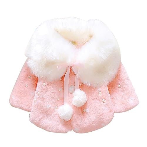 Naiyafly Baby Mädchen Pelzkragen Mantel Mantel Neugeborene Kleinkind Warme Winter verdicken Jacke Schal Schneeanzug Kinder Mädchen warme Mantel Oberbekleidung Kleidung von Naiyafly