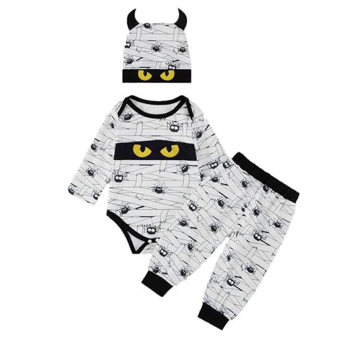 Naiyafly Halloween-Outfit für Kleinkinder, Babys, Jungen und Mädchen, kleiner/großer Bruder, langärmeliges Strampler-Shirt, Hose und Mütze Naiyafly Halloween-Outfit für Kleinkinder, Babys, Jungen und Mädchen, kleiner/großer Bruder, langärmeliges Strampler-Shirt, Hose und Mütze von Naiyafly