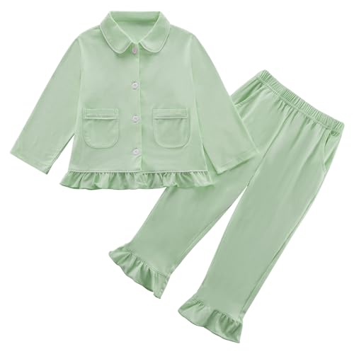 Toddler Baby Girls Pyjamas Set Button-up Long Sleeve Pajamas Pjs Set Sleepwear Nightwear Loungewear Clothes Set Gifts for Little Girls Toddler Baby Girls Pyjamas Set Button-up Long Sleeve Pajamas Pjs Set Sleepwear Nightwear Loungewear Clothes Set Gifts for Little Girls von Naiyafly