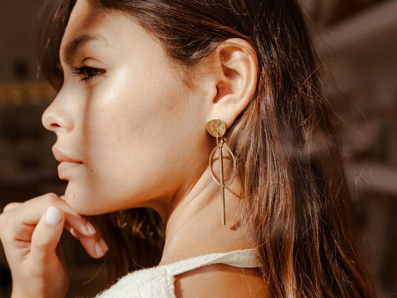 Itzel Bronze Ohrringe Boho Handgemachte Baumeln von NakaweTrading