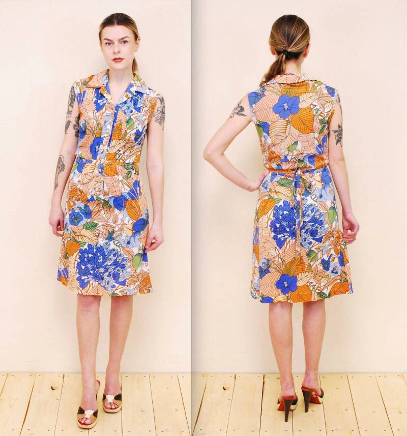 1970Er Floral Holt Renfrew Sommerkleid/Sonnenkleid Garten Party Kleid Made in Italy Seltenes Sammlerstück Retro Bjr von NakedintheBowery