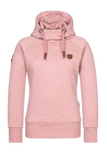 Naketano Damen Kapuzenpullover Mandy Spezial, Farbe:pink-Melange, Größe:2XL von Naketano