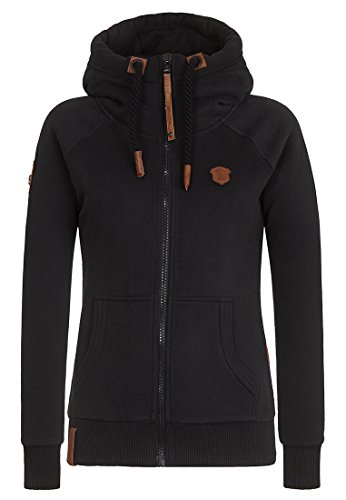 Naketano Damen Sweatjacke, Schwarz, M von Naketano