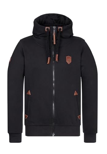 Naketano Herren Kapuzenjacke Schwarzkopf Kapuzenjacke Black Medium von Naketano