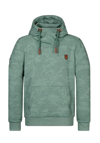 Naketano Herren Kapuzenpullover Supapimmel, Farbe:Pine Green Melange (camo), Größe:L von Naketano