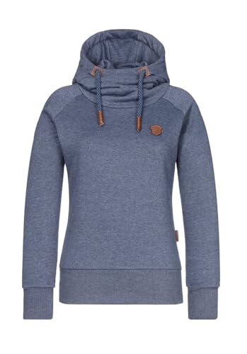 Naketano Mandy Spezial Women Hoody Kapuzenpullover (DE/NL/SE/PL, Alphanumerisch, L, Regular, Regular, Indigo Blue Melange) von Naketano