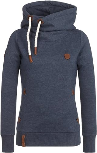 Naketano Mandy Spezial Women Hoody Kapuzenpullover (DE/NL/SE/PL, Alphanumerisch, S, Regular, Regular, Indigo Blue Melange) von Naketano