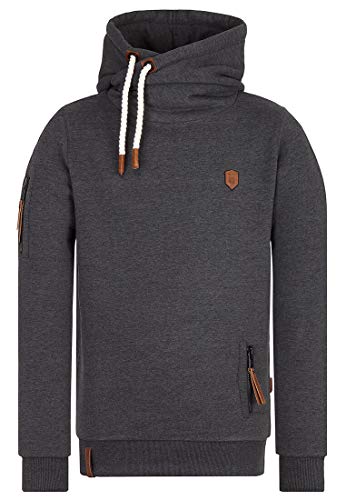 Naketano Herren Kapuzenpullover Pimp, Farbe:Anthracite Melange, Größe:M von Naketano