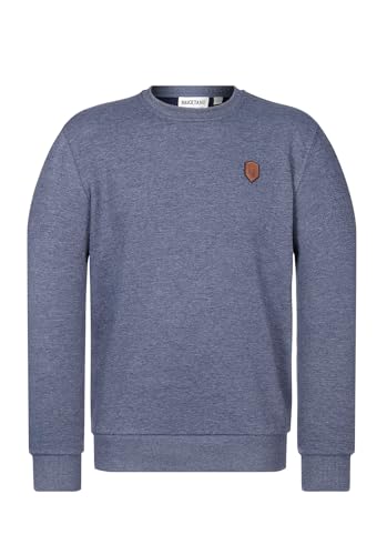 Naketano Rainerius Sweater Sweatshirt Pullover (DE/NL/SE/PL, Alphanumerisch, L, Regular, Regular, Indigo Blue Melange) von Naketano