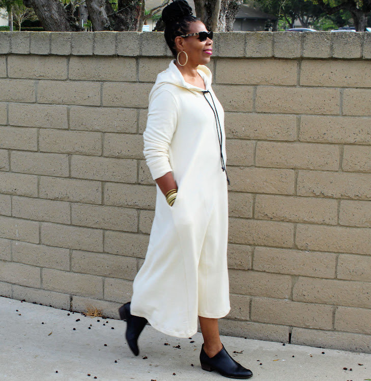 Sweatshirt Kleid, Hoodie Maxi Kleid , Langarm Aline Xs-4X von Nakidbird