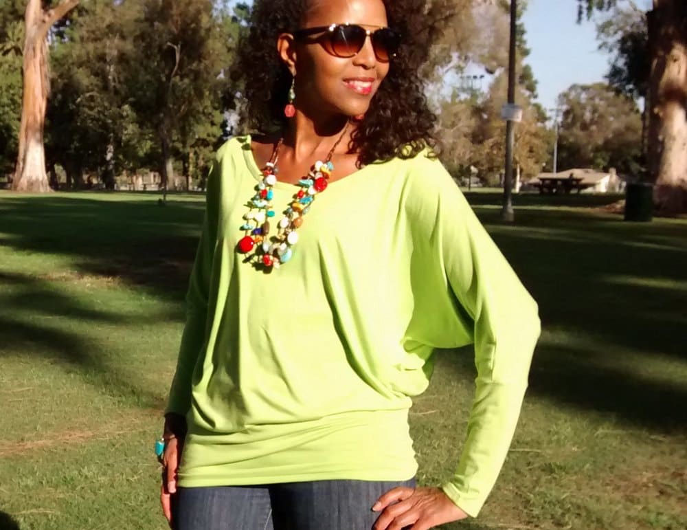 strickoberteil Mit Fledermausärmeln, T-Shirt Weitem U-Ausschnitt, Langarm-Taper-strickoberteil, Dreiviertel-Jersey-T-Shirt Fledermausärmeln ~ Alle von Nakidbird