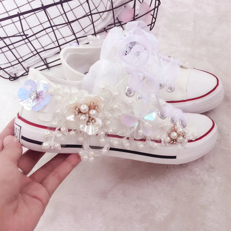 strash-staude Pearl Hand-Genähte Leinwandschuhe strash-staude Pearl Hand-Genähte Leinwandschuhe von NaliaEve