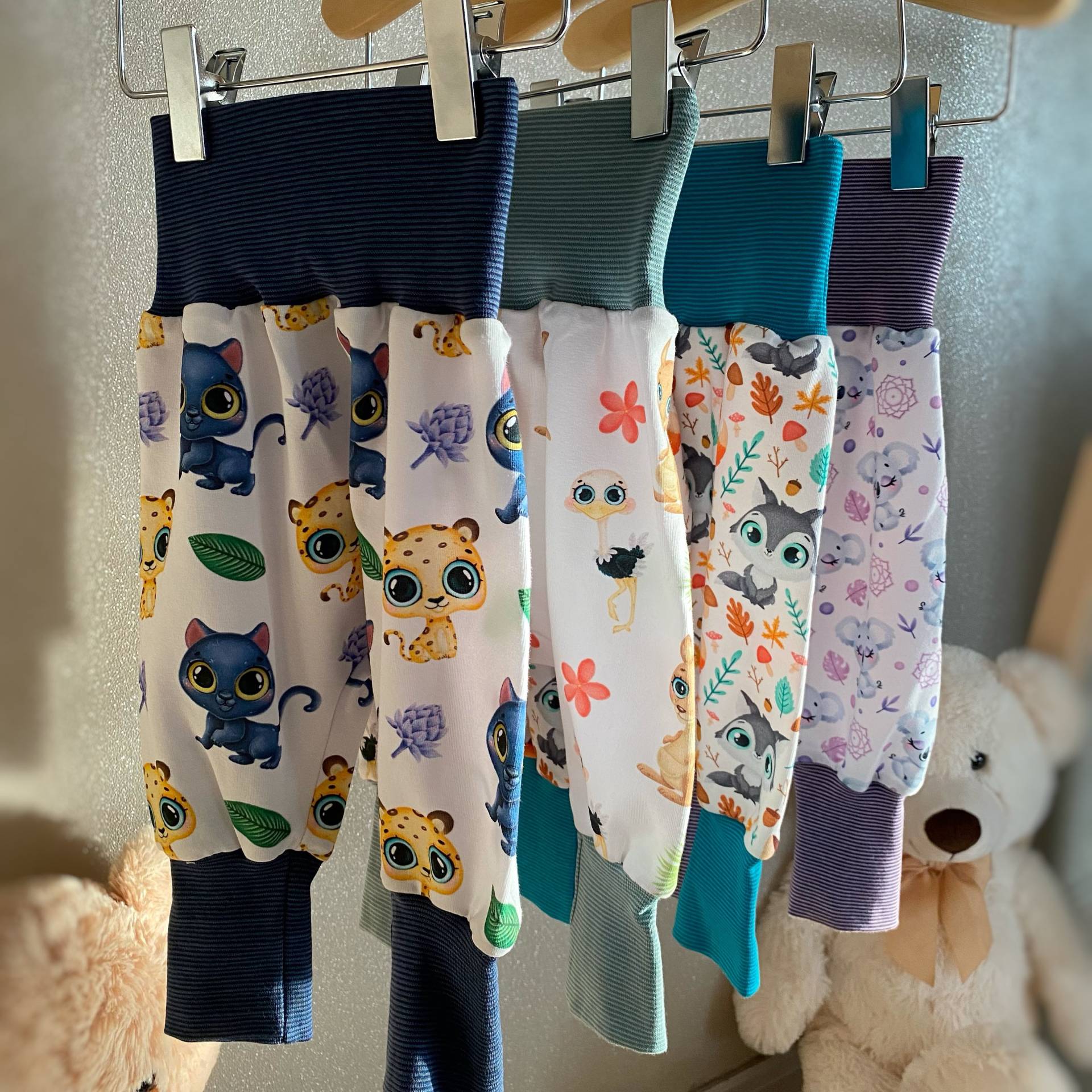 Pumphose Babyhose Mitwachshose Baby Kind Hose Junge Mädchen Kleidung Geschenk Zur Geburt Vers. Designs Größe 44 Bis 104 von NalinaDesigns